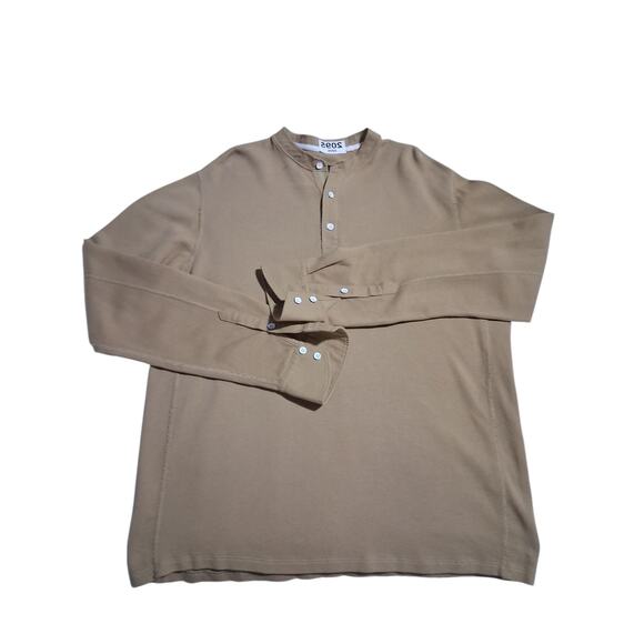 Rag & Bone NY Mens Size Large Classic Quiet Luxury Casual Henley Waffle knit Tee - Picture 9 of 15